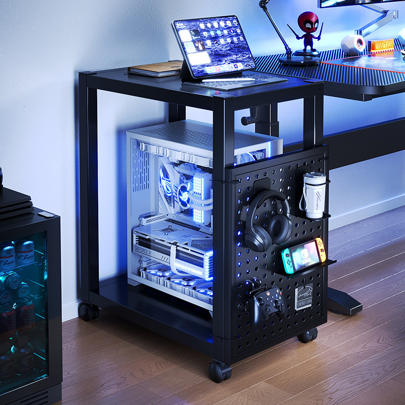 Pc Gaming Center - แท่นวางคอมพิวเตอร์แบบเคลื่อนย้ายได้ สำหรับเคสคอมพิวเตอร์ทั่วไป ตู้วางอุปกรณ์เกมมิ่ง ตู้วางซีพียูอเนกประสงค์ สำหรับอุปกรณ์เสริมและระบบระบายความร้อน