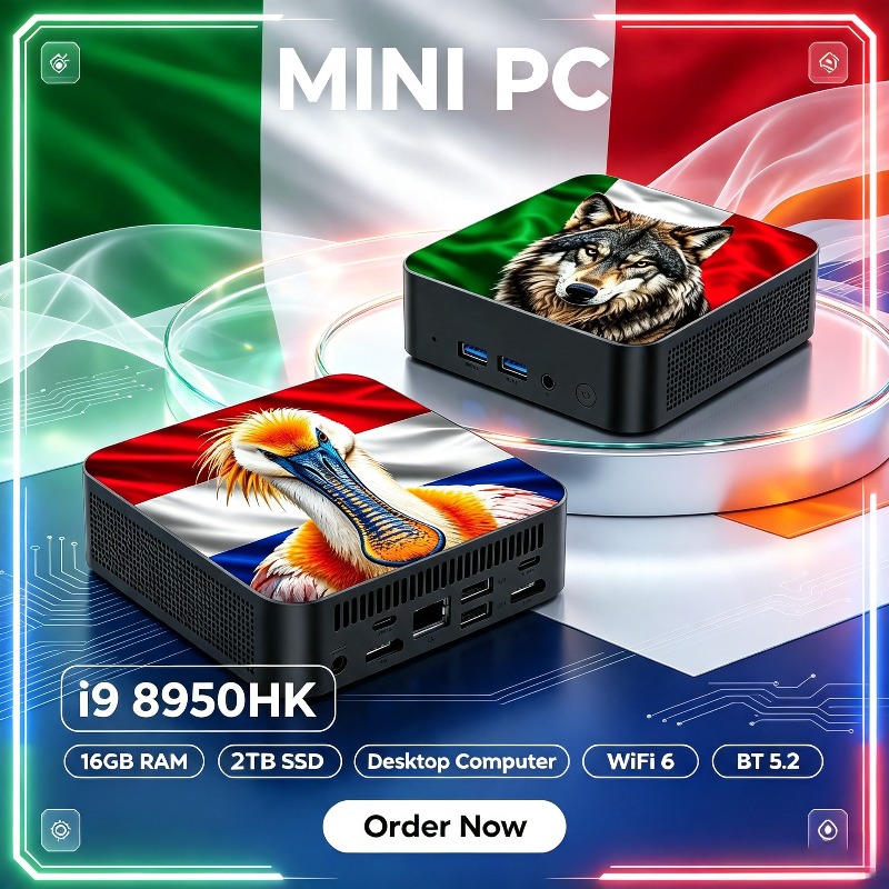 Pc Gaming I9 - มินิพีซีเกมมิ่งเดสก์ท็อป Intel i9 8950HK ปี 2026,