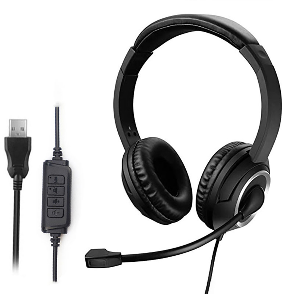 Pc Gaming Center - ชุดหูฟัง USB ขนาด 3.5 มม. สำหรับคอลเซ็นเตอร์