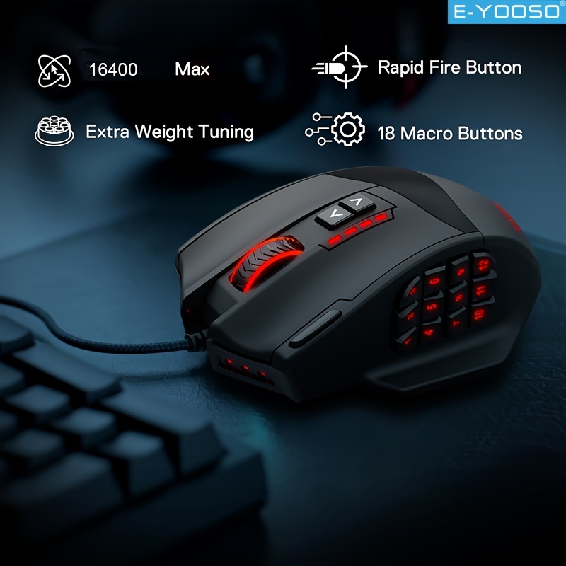 เมาส์เกมมิ่งแบบมีสาย E-YOOSO R - Pc Gaming Editing บทวิจารณ์และราคา